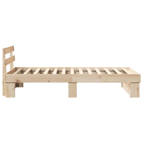 Bettgestell mit Kopfteil Braun 80 x 200 cm Massivkiefer
