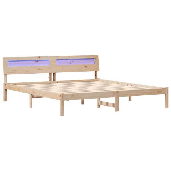 Bettgestell Braun 180 x 200 cm Massivkiefer