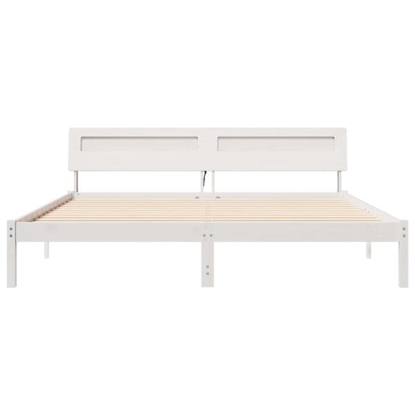 Bettgestell Weiß 180 x 200 cm Massivkiefer