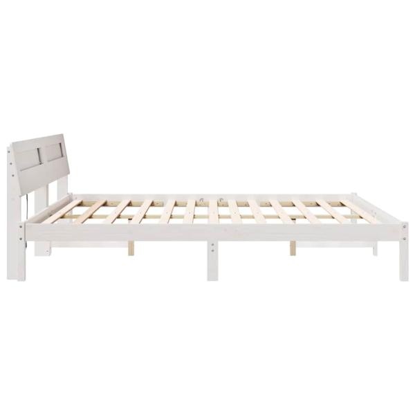 Bettgestell Weiß 180 x 200 cm Massivkiefer