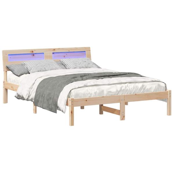 Bettgestell Braun 120 x 190 cm Massivkiefer