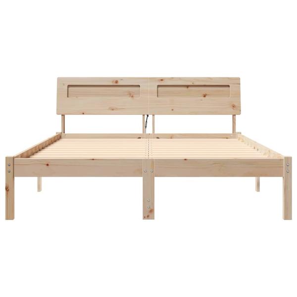 Bettgestell Braun 120 x 190 cm Massivkiefer
