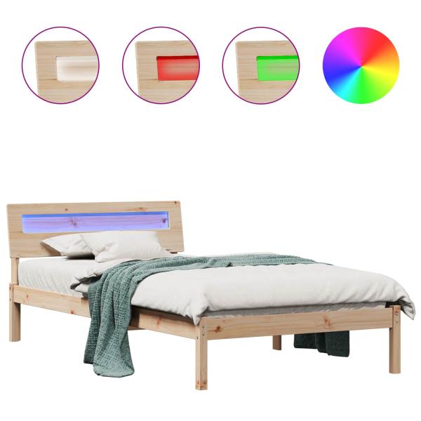 Bettgestell Braun 80 x 200 cm Massivkiefer