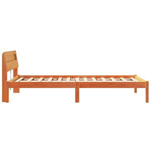 Bettgestell Wachsbraun 80 x 200 cm Massivkiefer