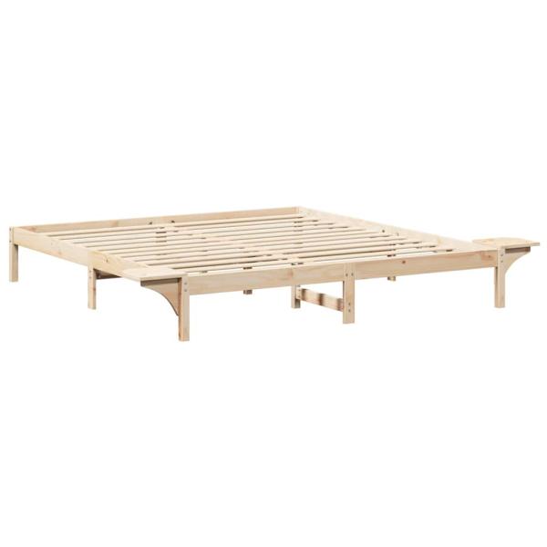 Bettgestell mit Nachttischen Braun 180 x 200 cm Braun