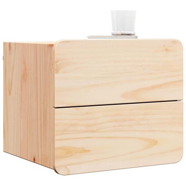 Nachttisch Braun 39 x 34 x 33 cm Massivholz Kiefer