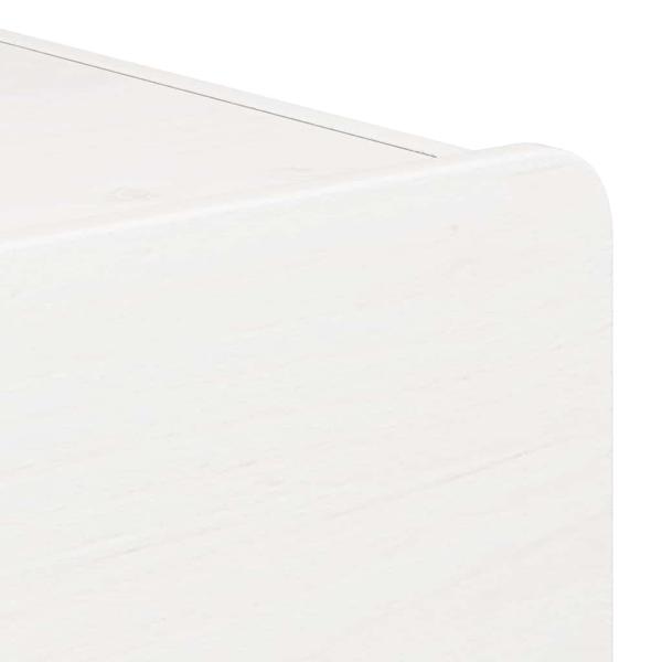 Nachttisch Weiß 39 x 34 x 33 cm Massivholz Kiefer