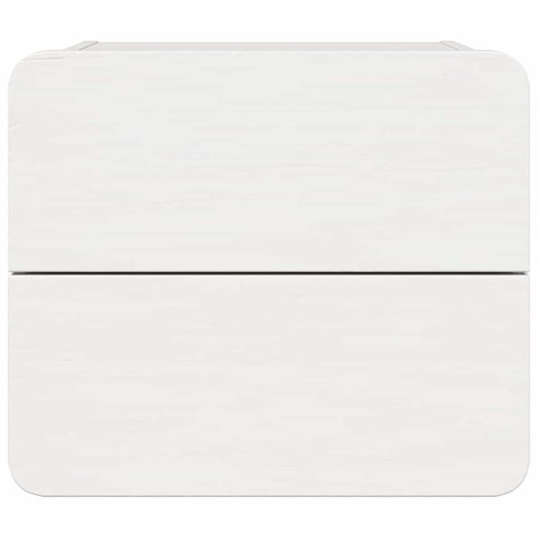 Nachttisch 2 pcs Weiß 39 x 34 x 33 cm Massiv-Fichtenholz