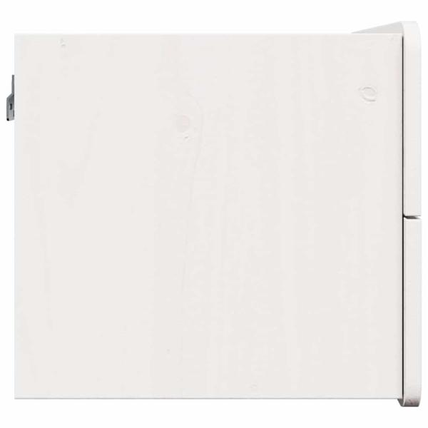 Nachttisch 2 pcs Weiß 39 x 34 x 33 cm Massiv-Fichtenholz