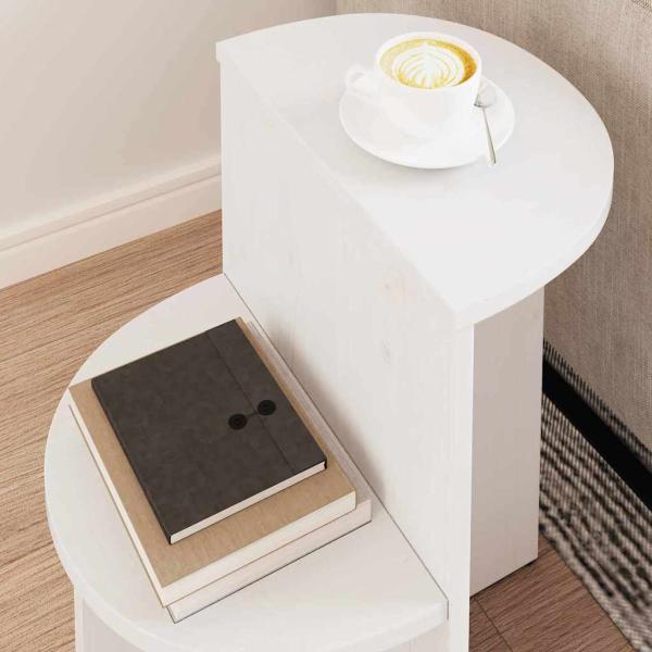 Beistelltisch Weiß 50 x 40 x 50 cm Massivkiefer