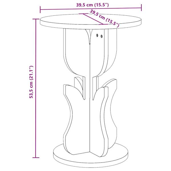 Beistelltisch Weiß 39.5 x 39.5 x 53.5 cm Massivkiefer