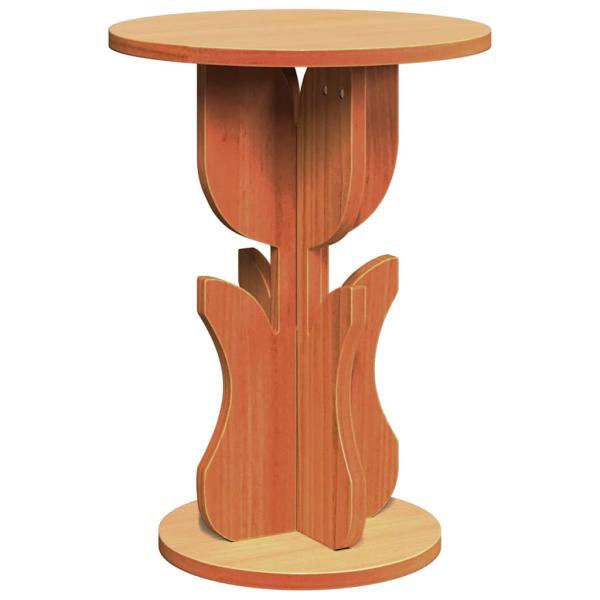 Beistelltisch Wachsbraun 39.5 x 39.5 x 53.5 cm Massivkiefer