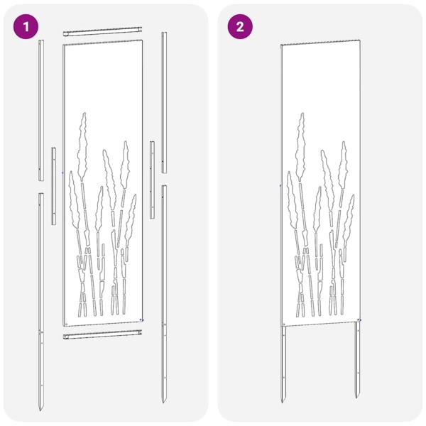 Garten dekoratives Panel Rostig 32 x 140 cm