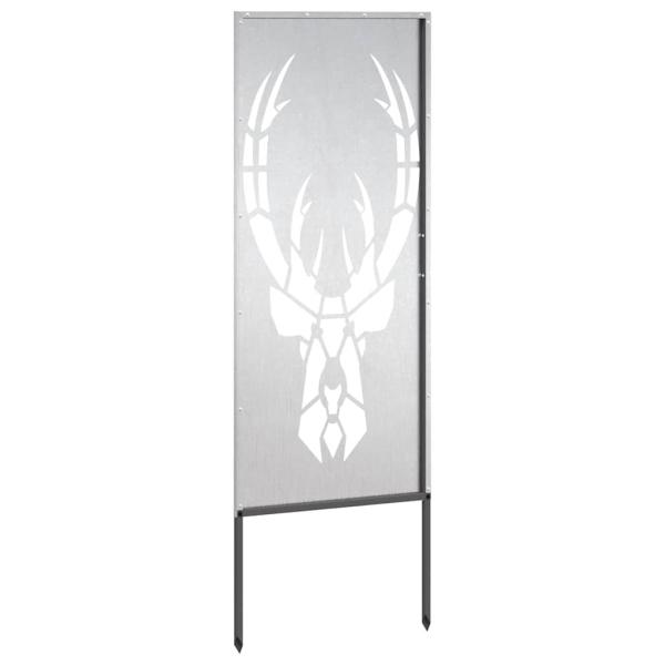 ARDEBO.de - Garten dekoratives Panel Silber 50 x 140 cm Edelstahl