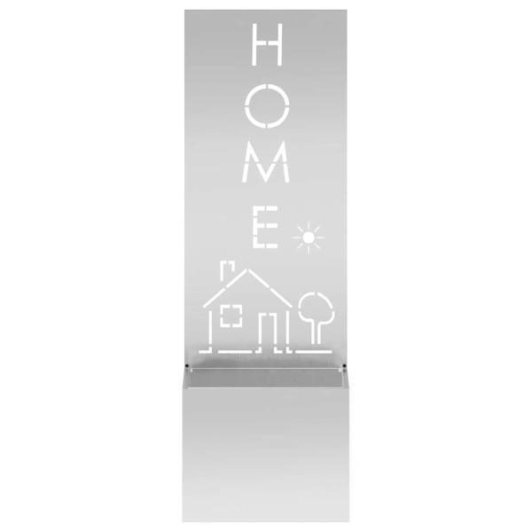 Blumentopf mit dekorativem Paneel Silber 50 x 140 cm