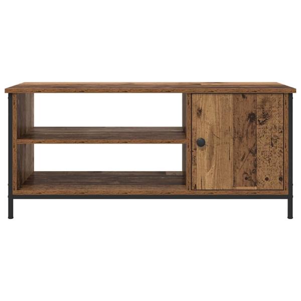 TV-Schränk mit Regal mit Speicher mit Tür Altholz 100 x 40 x 45 cm Holzwerkstoff