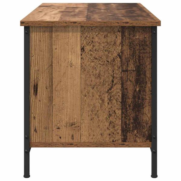 TV-Schränk mit Regal mit Speicher mit Tür Altholz 100 x 40 x 45 cm Holzwerkstoff