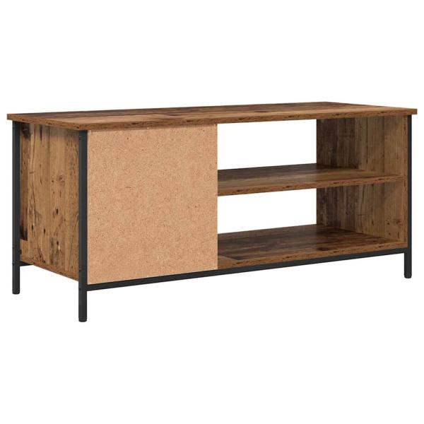 TV-Schränk mit Regal mit Speicher mit Tür Altholz 100 x 40 x 45 cm Holzwerkstoff