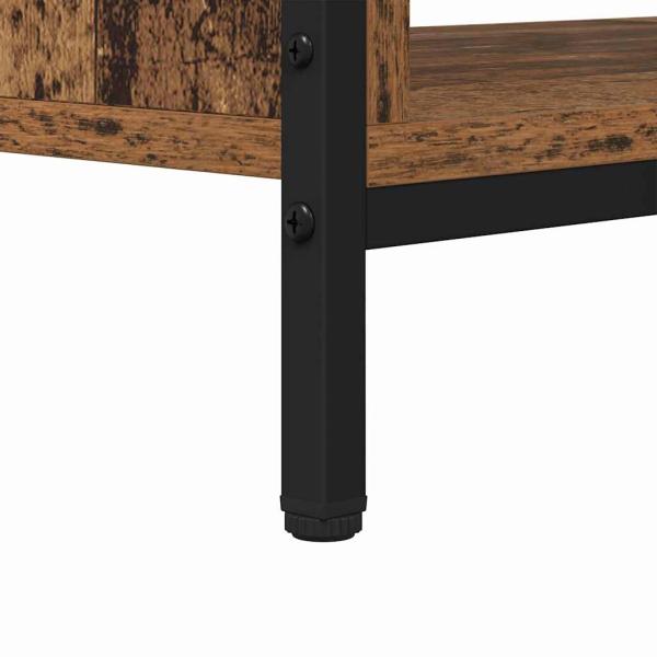 TV-Schränk mit Regal mit Speicher mit Tür Altholz 100 x 40 x 45 cm Holzwerkstoff