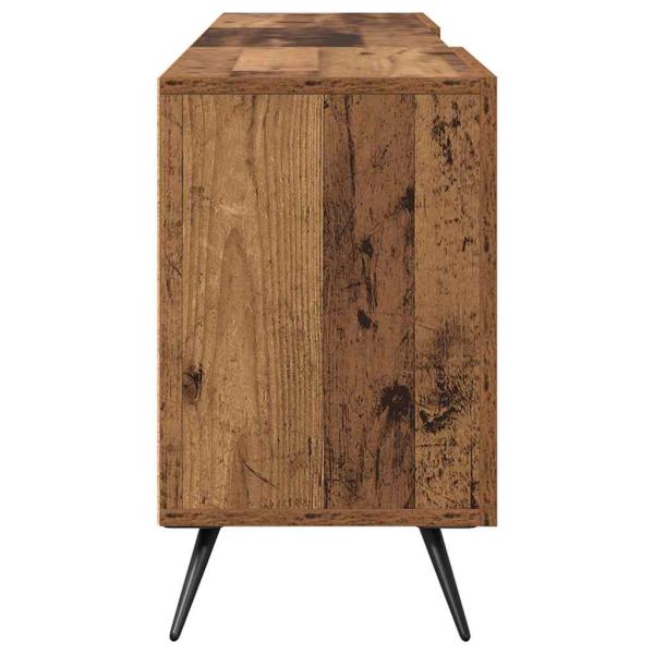 TV-Schränk mit Regal mit Speicher mit Tür Altholz 150 x 30 x 50 cm Holzwerkstoff