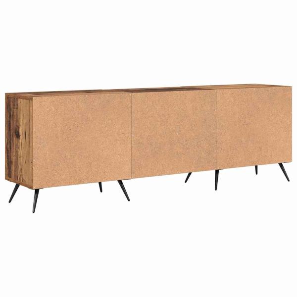 TV-Schränk mit Regal mit Speicher mit Tür Altholz 150 x 30 x 50 cm Holzwerkstoff