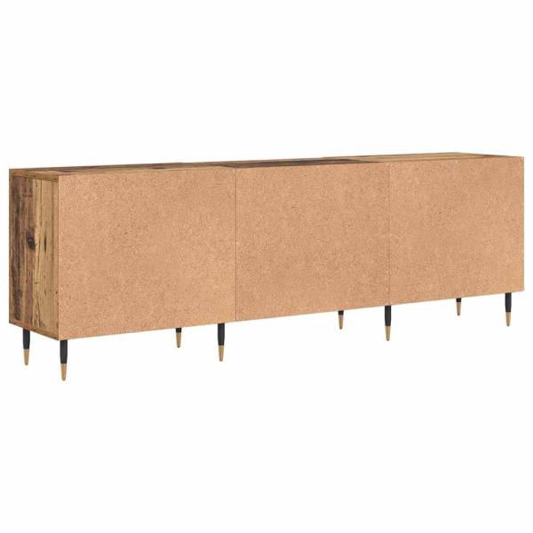 TV-Schränk mit Regal mit Speicher mit Tür Altholz 150 x 30 x 50 cm Holzwerkstoff