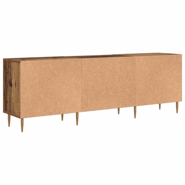 TV-Schränk mit Regal mit Speicher mit Tür Altholz 150 x 30 x 50 cm Holzwerkstoff
