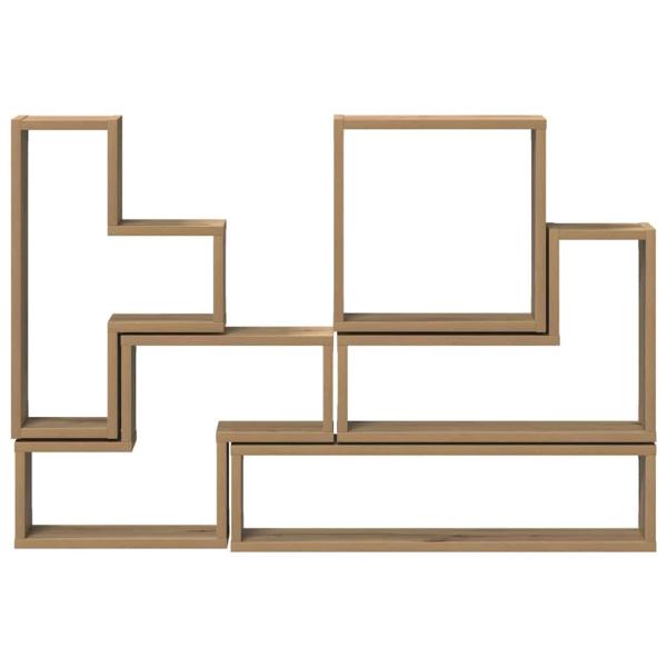 Wandwürfel Eiche handwerklich 96 x 12 x 64 cm Holzwerkstoff