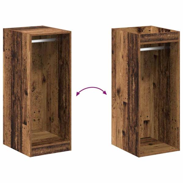 Kleiderschrank mit Regal Altholz 41 x 48 x 102 cm Holzwerkstoff