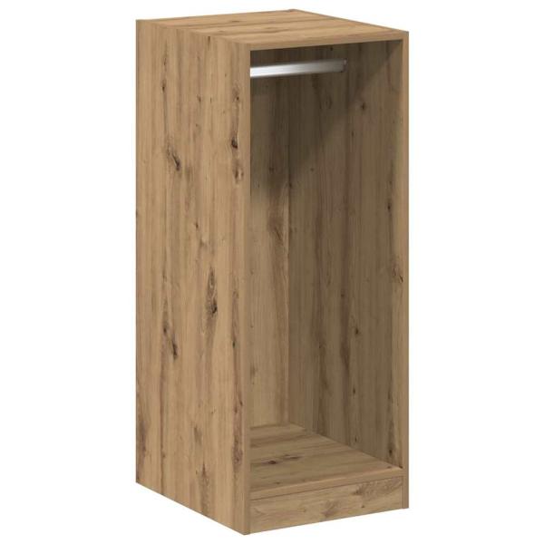 Kleiderschrank mit Regal mit Speicher Eiche handwerklich 41 x 48 x 102 cm