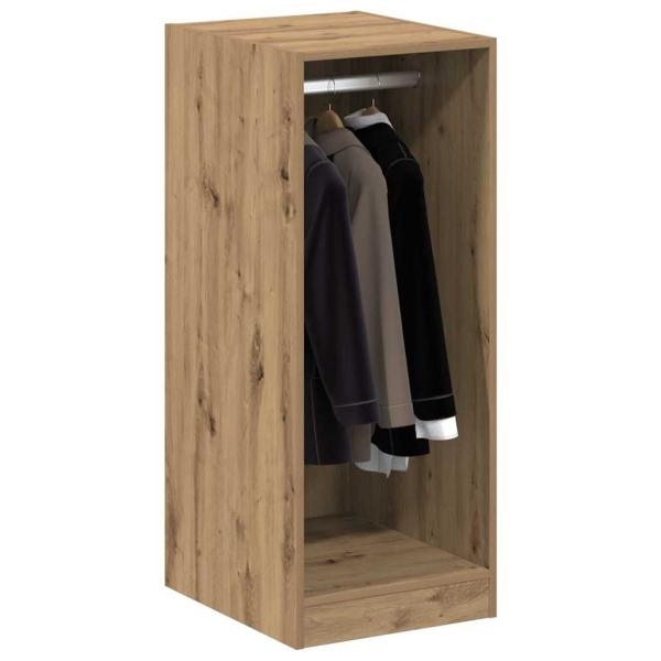 Kleiderschrank mit Regal mit Speicher Eiche handwerklich 41 x 48 x 102 cm