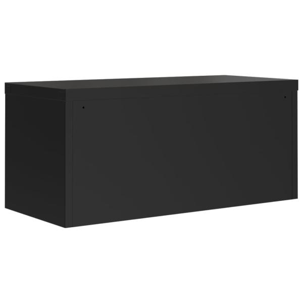 Aktenschrank Schwarz 90x40x220 cm Stahl