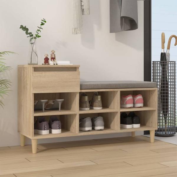 ARDEBO.de - Schuhregal Sonoma-Eiche 102x36x60 cm Holzwerkstoff