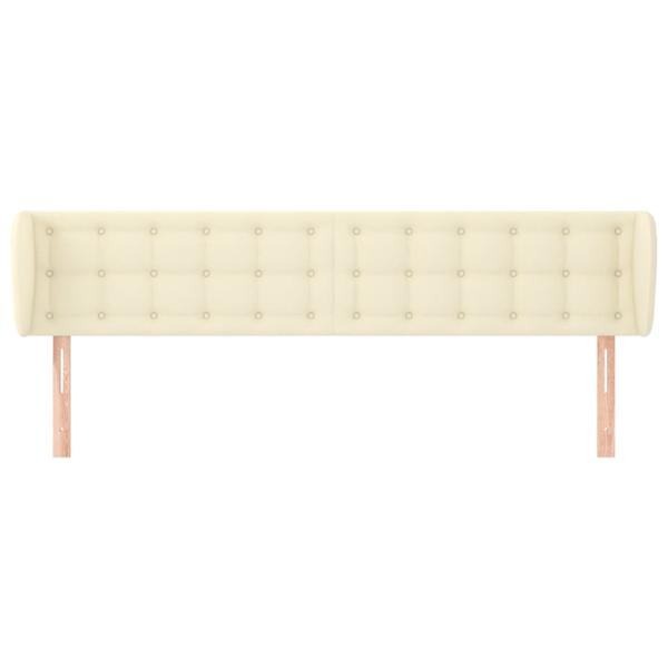 Kopfteil mit Ohren Creme 203x23x78/88 cm Kunstleder