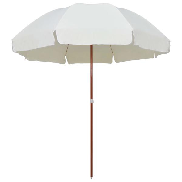 ARDEBO.de - Sonnenschirm mit Stahl-Mast 300 cm Sandweiß