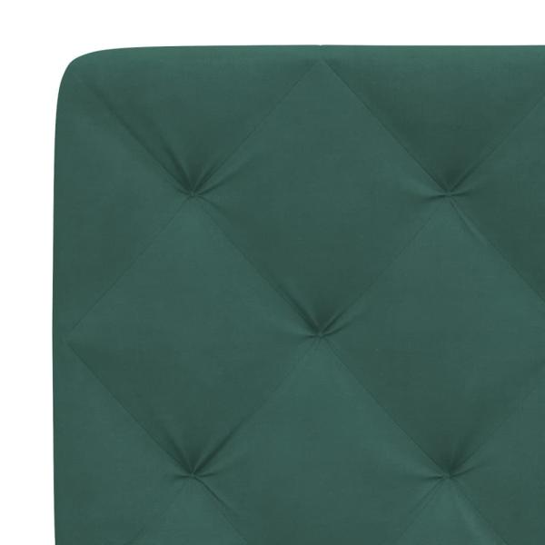Bettgestell ohne Matratze Dunkelgrün 200x200 cm Samt
