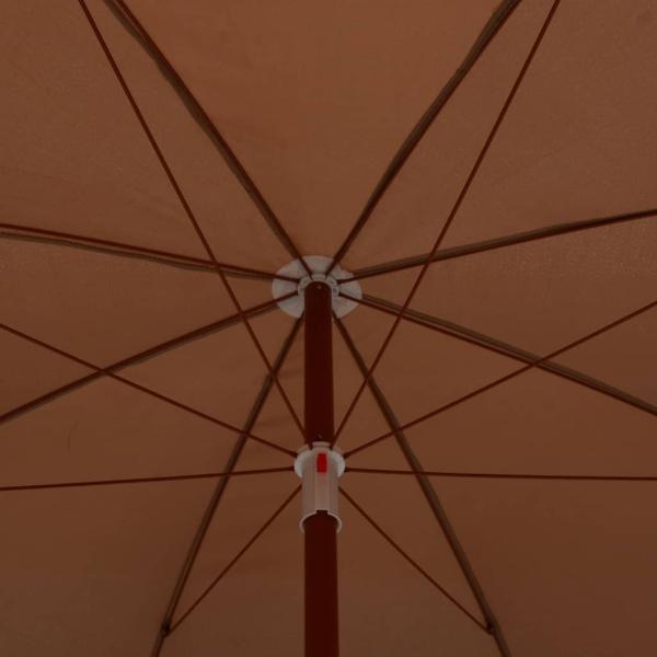 Sonnenschirm mit Stahl-Mast 300 cm Taupe
