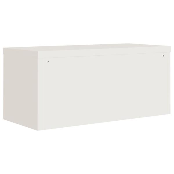 Aktenschrank Weiß 90x40x145 cm Stahl