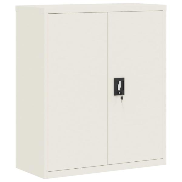 Aktenschrank Weiß 90x40x145 cm Stahl