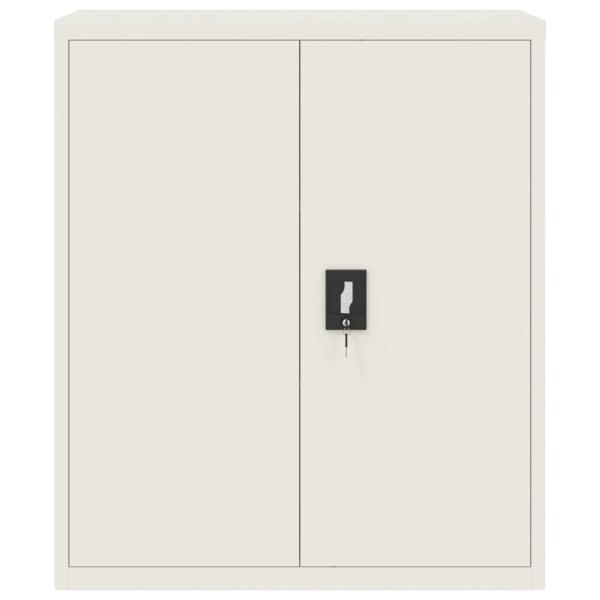 Aktenschrank Weiß 90x40x145 cm Stahl