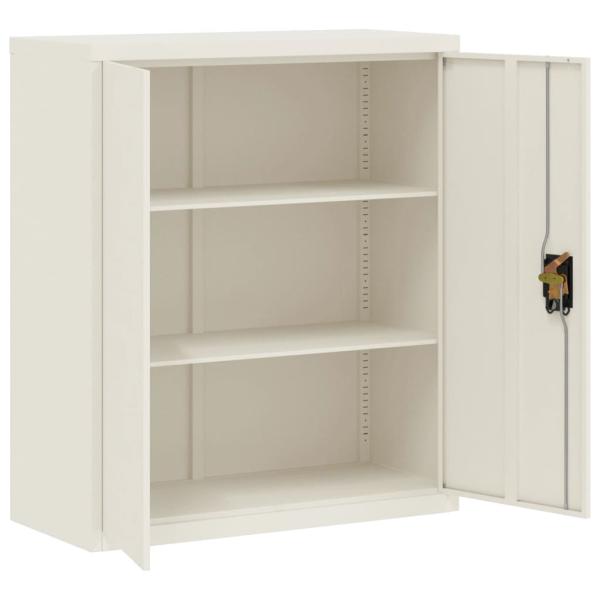 Aktenschrank Weiß 90x40x145 cm Stahl