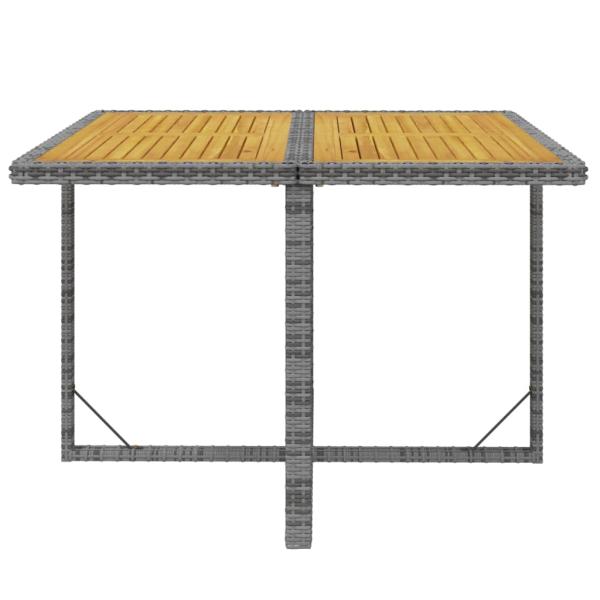 5-tlg. Garten-Essgruppe mit Kissen Poly Rattan Grau