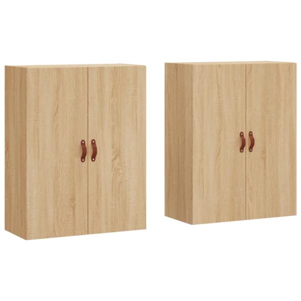 Wandschränke 2 Stk. Sonoma-Eiche 69,5x34x90 cm