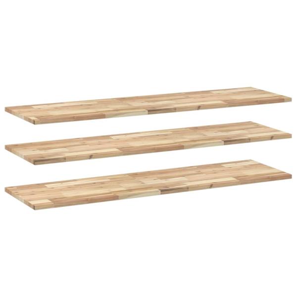 Schweberegale 3 Stk. 160x40x2 cm Massivholz Akazie Unbehandelt