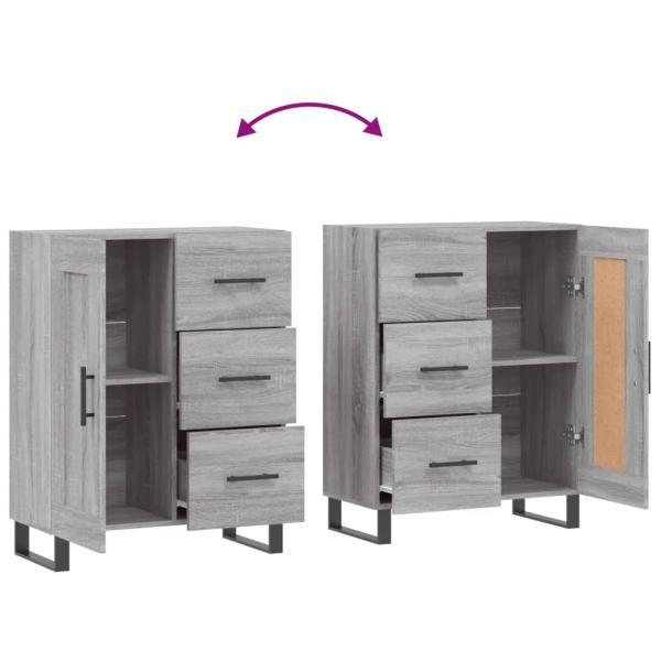 Sideboard Grau Sonoma 69,5x34x90 cm Holzwerkstoff