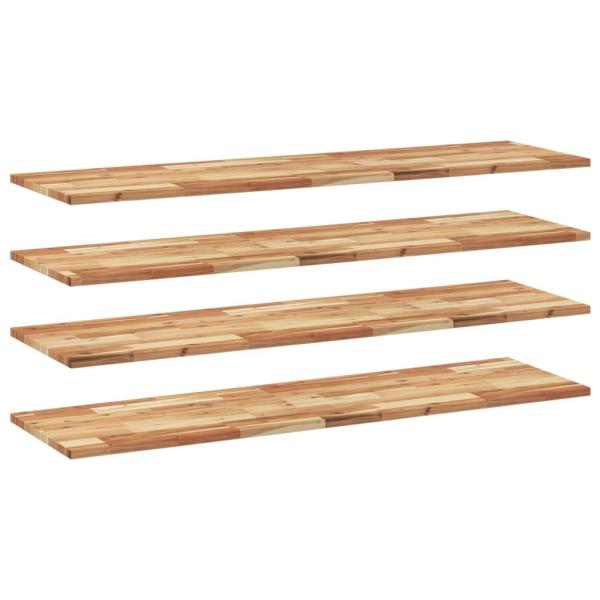 Schweberegale 4 Stk. 160x40x2 cm Massivholz Akazie Ölbehandelt