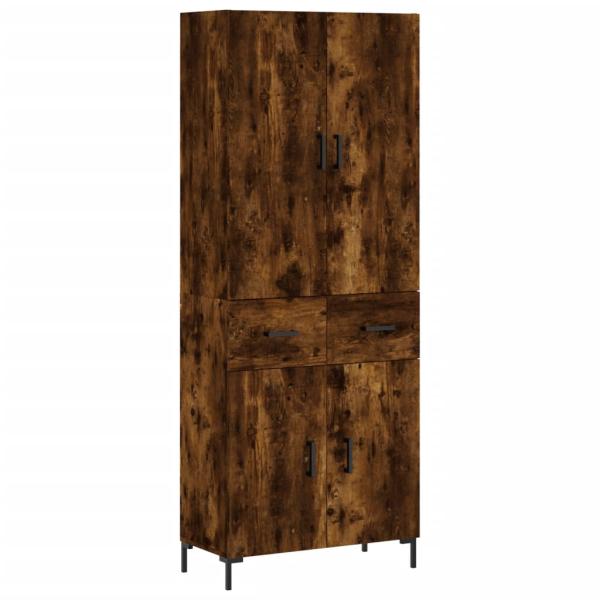Highboard Räuchereiche 69,5x34x180 cm Holzwerkstoff