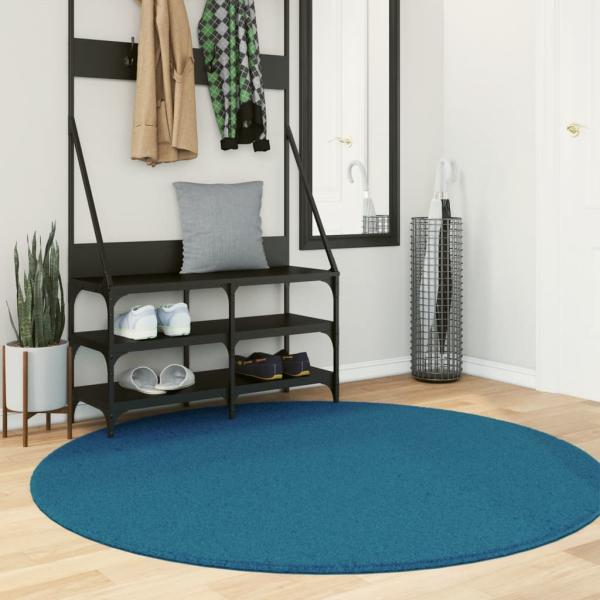 ARDEBO.de - Teppich OVIEDO Kurzflor Türkis Ø 160 cm