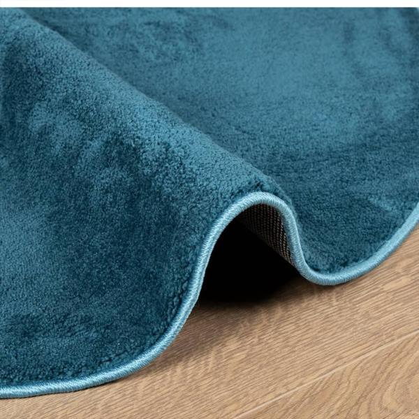 Teppich OVIEDO Kurzflor Türkis Ø 160 cm