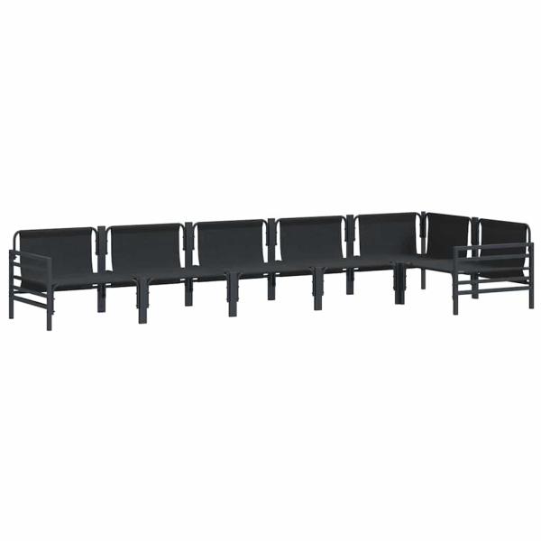 Garten-Sofa-Set 6 pcs Anthrazit Stahl